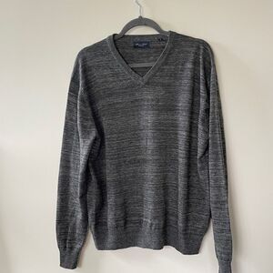 LÍNEA ROSSA SIGNATURE Grey Merino Wool Sweater-L